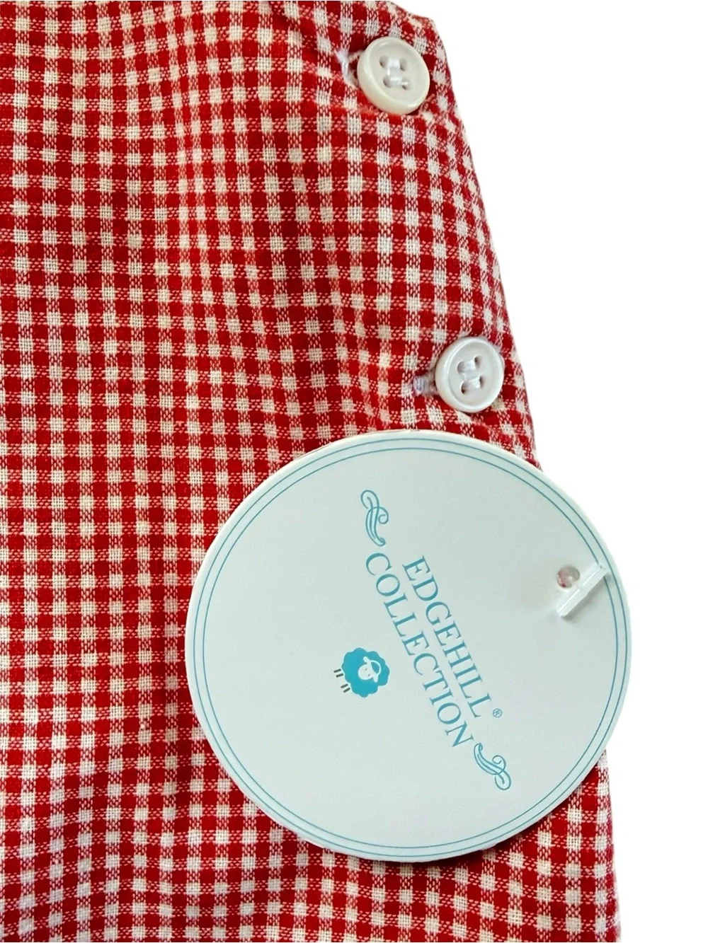 Edgehill Collection Baby Gingham Romper, Size 124М Cotton
